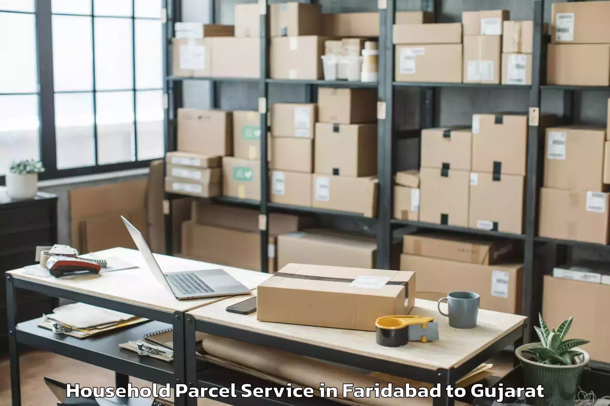 Top Faridabad to Gujarat University Of Transpla Household Parcel Available